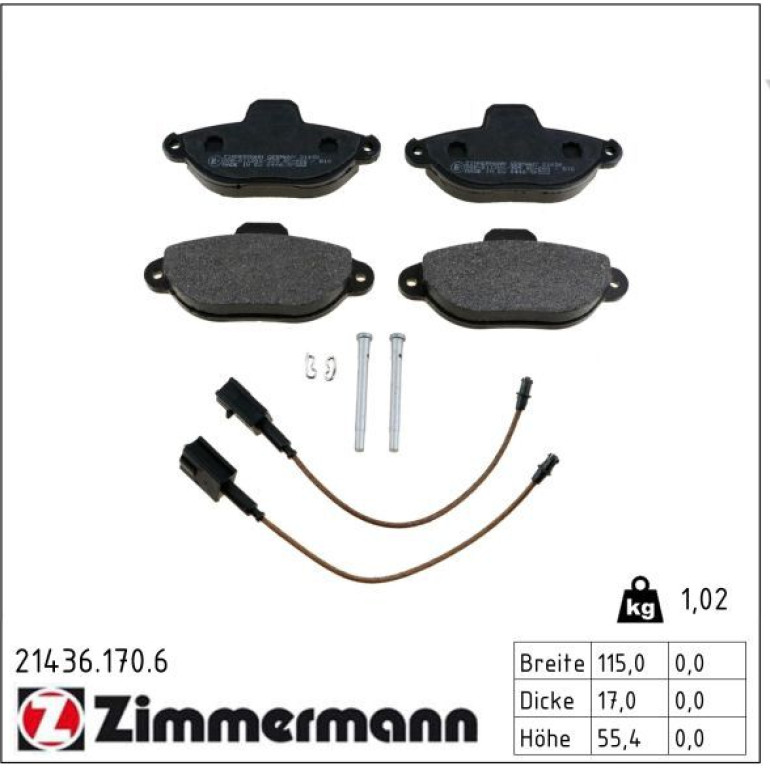 ZIMMERMANN Bremsbeläge 21436.170.6 ZIMMERMANN Bremsbeläge 21436.170.6