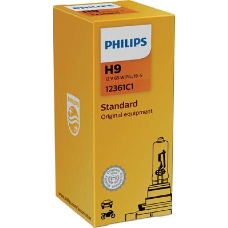 H9 12V 65W PGJ19-5 Vision Original equipment 1 Stück Philips 12361C1