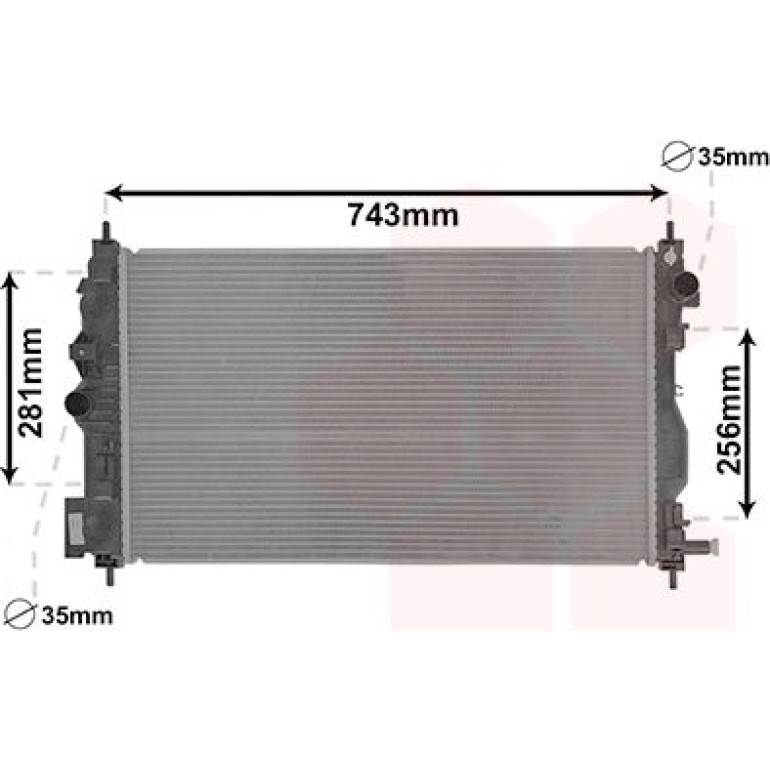 VAN WEZEL Kühler, Motorkühlung 37002599 VAN WEZEL Kühler, Motorkühlung 37002599
