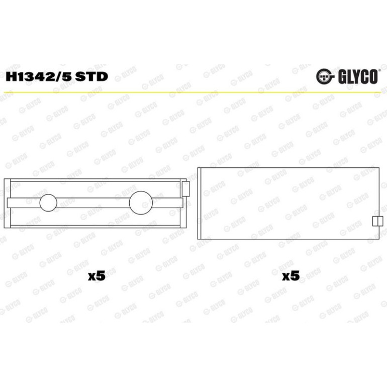 GLYCO Kurbelwellenlager H1342/5 STD GLYCO Kurbelwellenlager H1342/5 STD