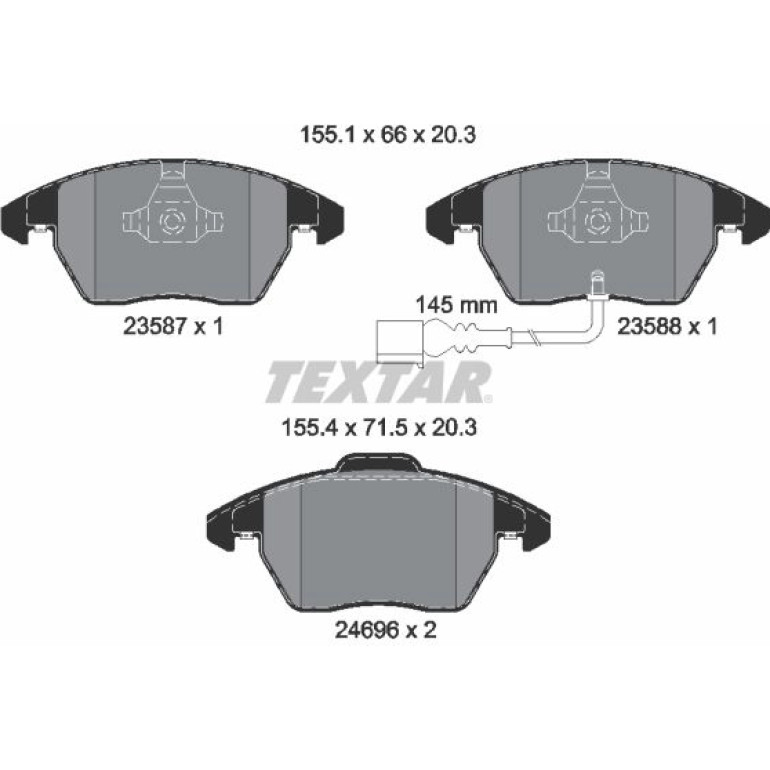 Bremsbelagsatz Vw P. Cc/Golf/Jetta/Passat/Touran 03 2469602 Bremsbelagsatz Vw P. Cc/Golf/Jetta/Passat/Touran 03 2469602