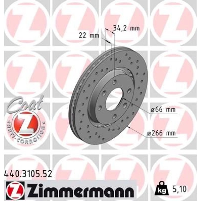 70 481 021 Sport Bremsscheibe VA Sport 440.3105.52 70 481 021 Sport Bremsscheibe VA Sport 440.3105.52