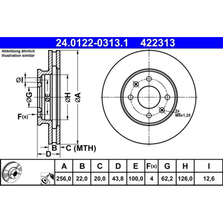 Bremsscheibe 24.0122-0313.1