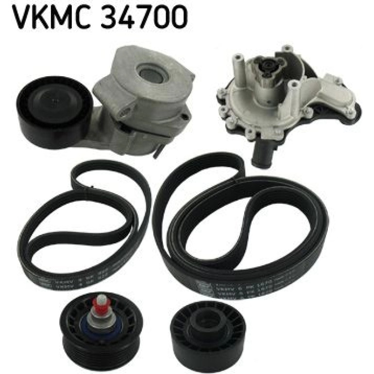 SKF Wasserpumpe + Keilrippenriemensatz VKMC 34700 SKF Wasserpumpe + Keilrippenriemensatz VKMC 34700
