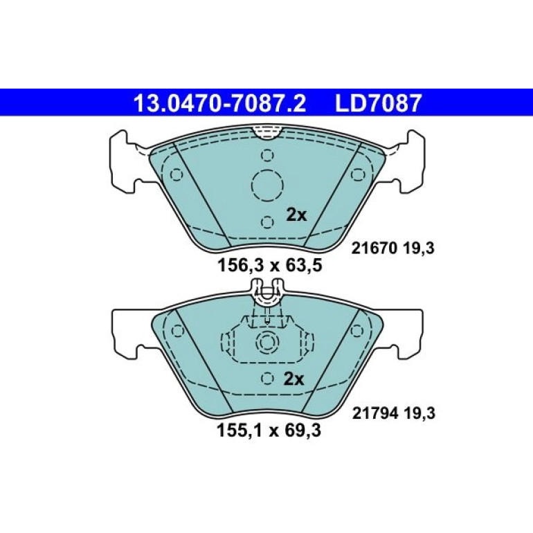 Bremsbelagsatz Db P. W210/S210 95-03 Keramik 13.0470-7087.2 Bremsbelagsatz Db P. W210/S210 95-03 Keramik 13.0470-7087.2