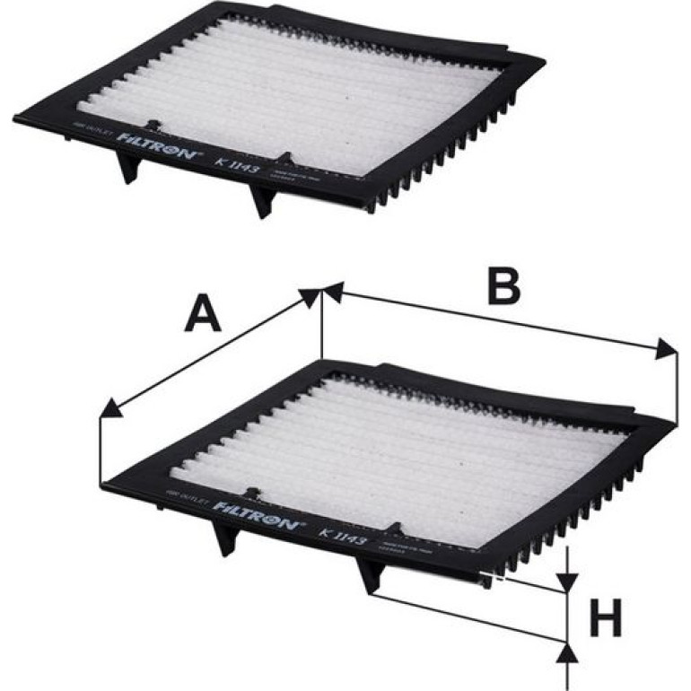 FILTRON Filter, Innenraumluft K 1143-2x FILTRON Filter, Innenraumluft K 1143-2x