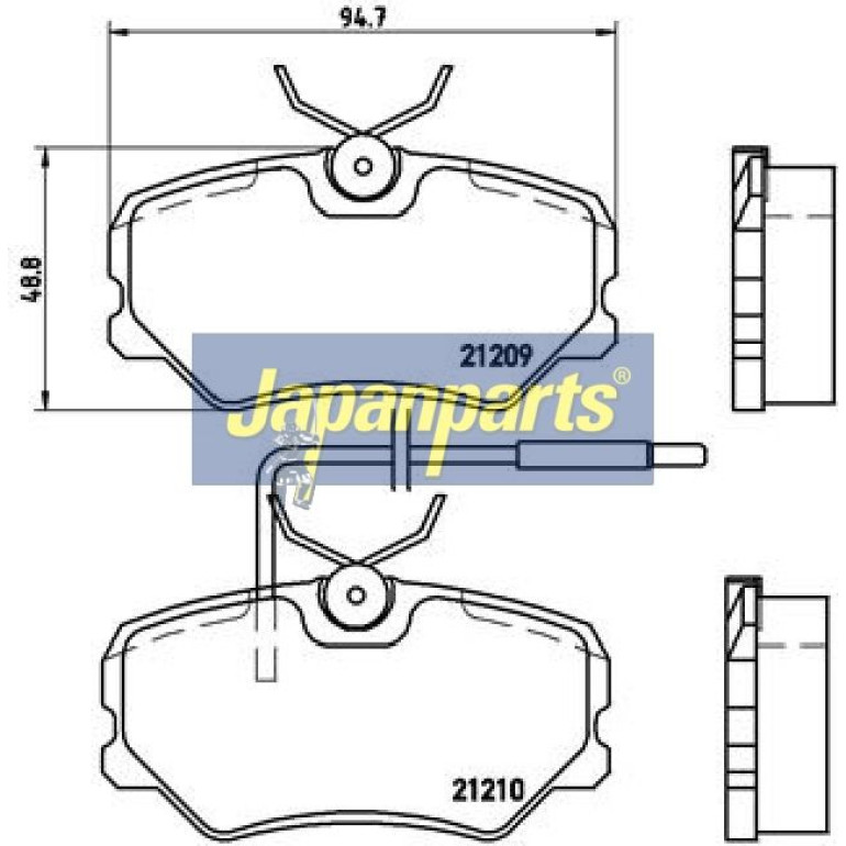 Japanparts Bremsbeläge PA-0637AF Japanparts Bremsbeläge PA-0637AF