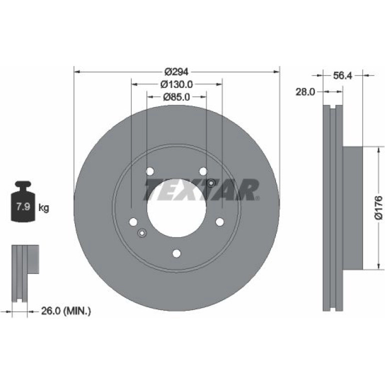 Bremsscheibe Ssangyong P. Rexton/Kyron/Actyon 92203203 Bremsscheibe Ssangyong P. Rexton/Kyron/Actyon 92203203