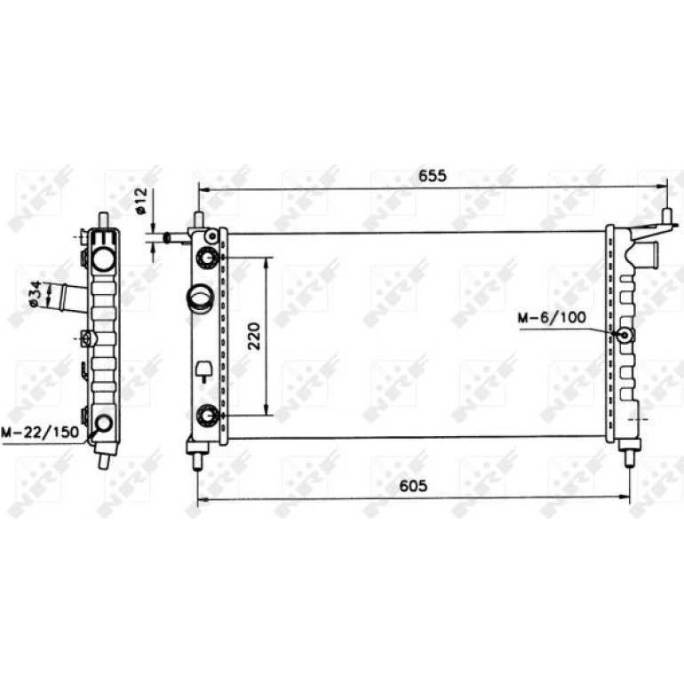 Kühler, Motorkühlung 50552 Kühler, Motorkühlung 50552