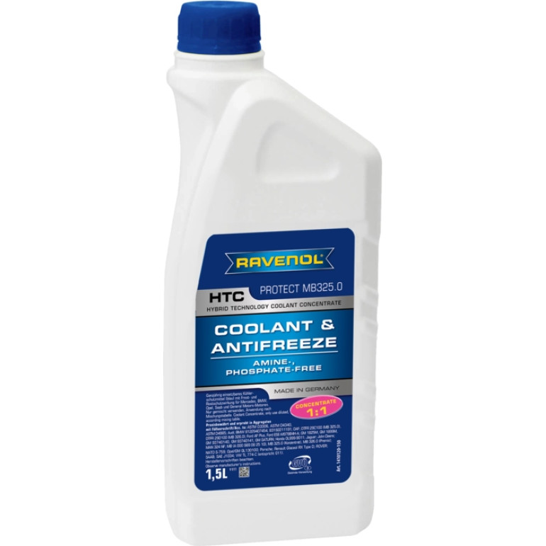 RAVENOL Kühlerfrostschutz HTC Concentrate Protect MB 325.0 1,5 Liter 1410120-150-01-999 RAVENOL Kühlerfrostschutz HTC Concentrate Protect MB 325.0 1,5 Liter 1410120-150-01-999