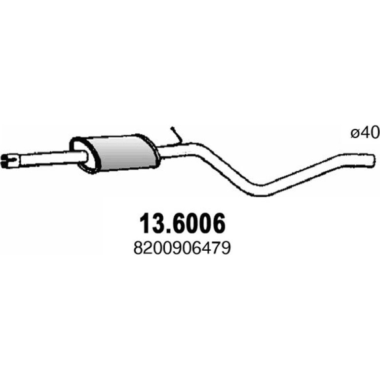 Mittelschalldämpfer 13.6006