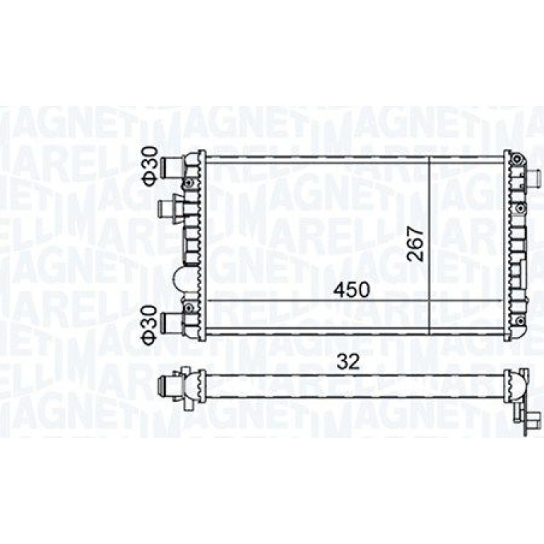MAGNETI MARELLI Kühler, Motorkühlung 350213191300 MAGNETI MARELLI Kühler, Motorkühlung 350213191300