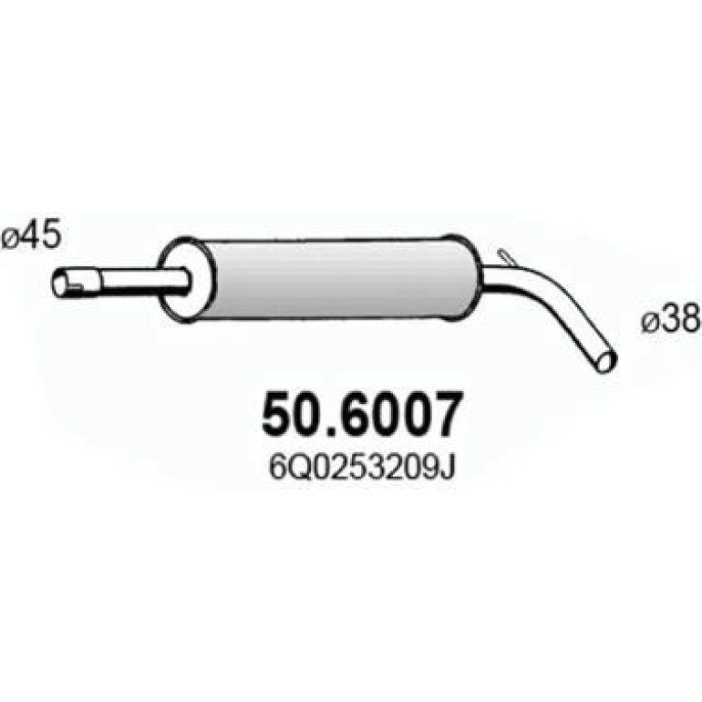 Mittelschalldämpfer 50.6007