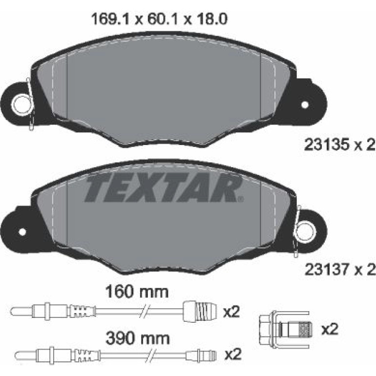 Bremsbelagsatz Citroen P. Xantia 98 2313503