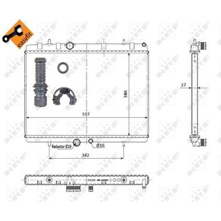Kühler, Motorkühlung 50438 Kühler, Motorkühlung 50438