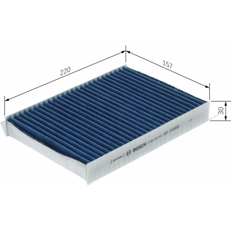 Aktivkohleinnenraumfilter 0 986 628 642 Aktivkohleinnenraumfilter 0 986 628 642