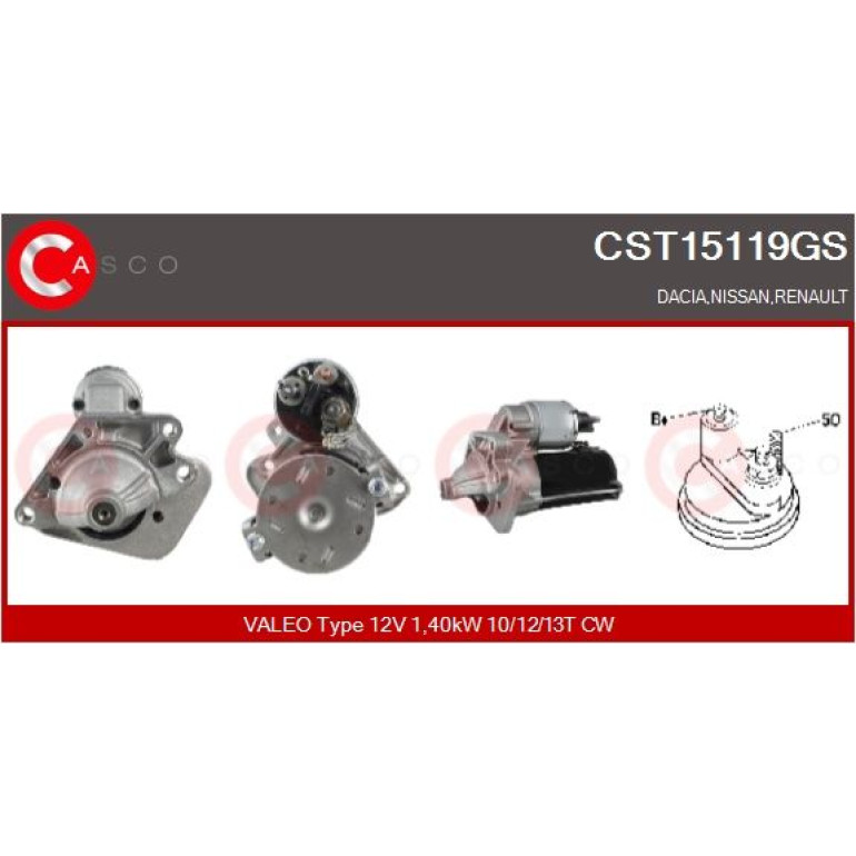 CASCO Anlasser CST15119GS CASCO Anlasser CST15119GS
