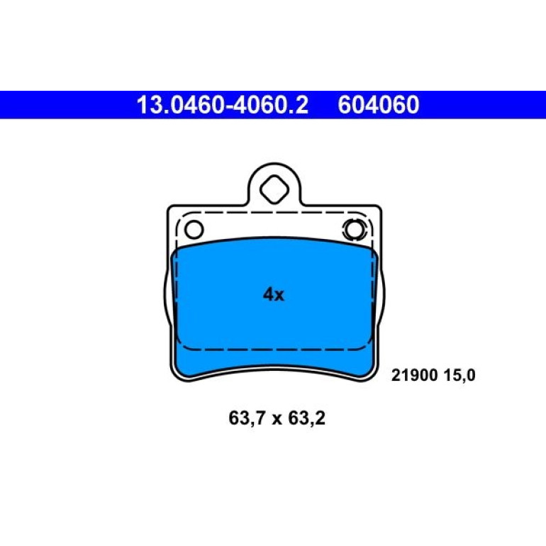 Bremsbelagsatz Db T. W202 1,8-2,5 93-00 13.0460-4060.2 Bremsbelagsatz Db T. W202 1,8-2,5 93-00 13.0460-4060.2