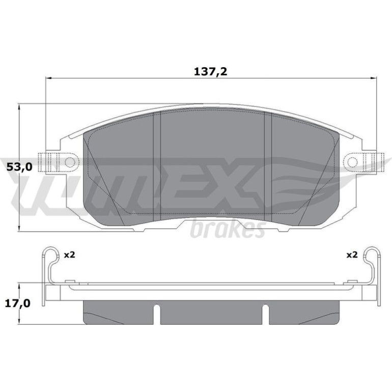 TOMEX brakes Bremsbelagsatz, Scheibenbremse TX 17-56 TOMEX brakes Bremsbelagsatz, Scheibenbremse TX 17-56
