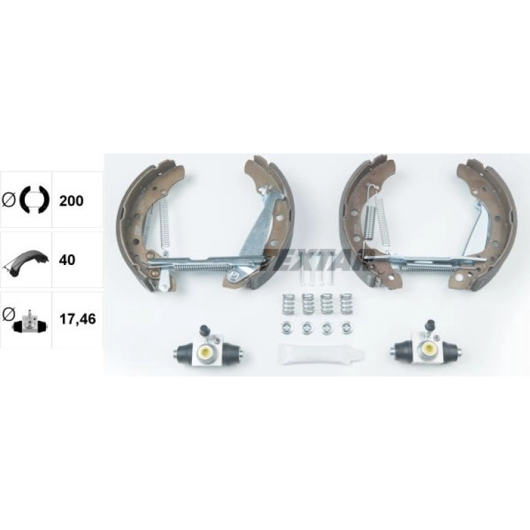 Satz Bremsbacken Vw Fox/Golf/Jetta/Lupo/Polo/Vento 84- Kpl. Mit Zylinder 84044706 Satz Bremsbacken Vw Fox/Golf/Jetta/Lupo/Polo/Vento 84- Kpl. Mit Zylinder 84044706
