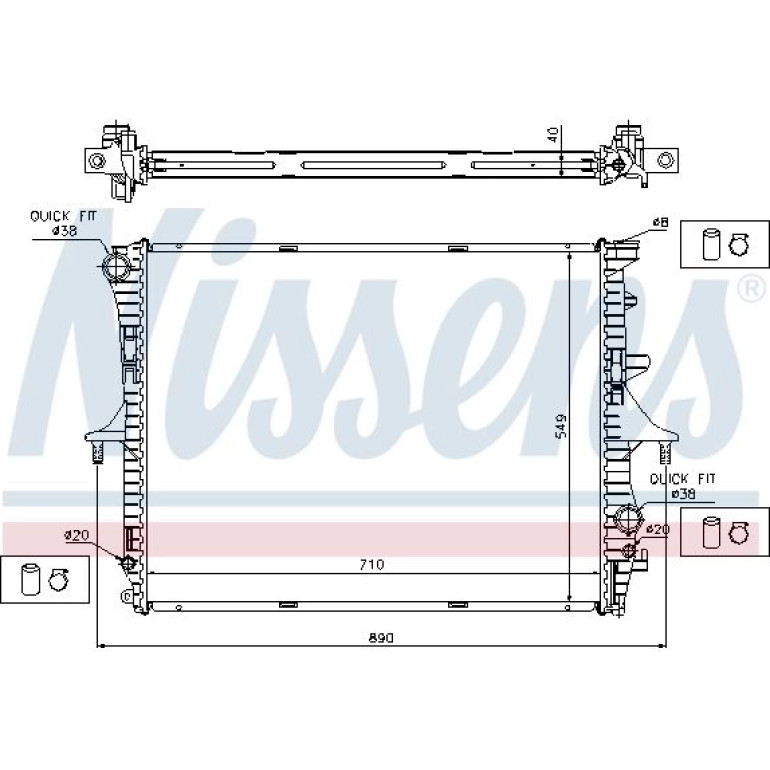 Wasserkühler PKW 65276A