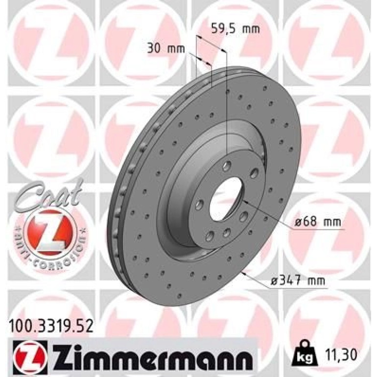12 481 034 Sport Bremsscheibe VA Sport 100.3319.52