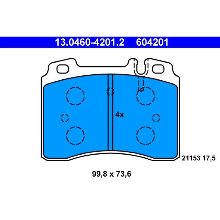 Bremsbelagsatz Db P. W124/W201/W210 90-02 13.0460-4201.2 Bremsbelagsatz Db P. W124/W201/W210 90-02 13.0460-4201.2