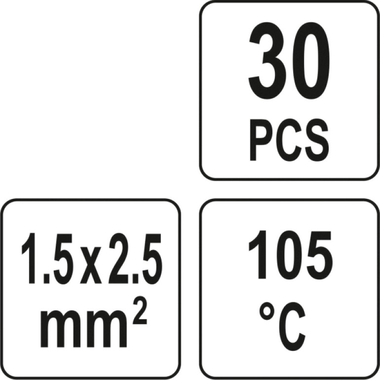 Wärmeschrumpfbares Zinn, 1,5û2,5 mm2, 30 Stück YT-81442