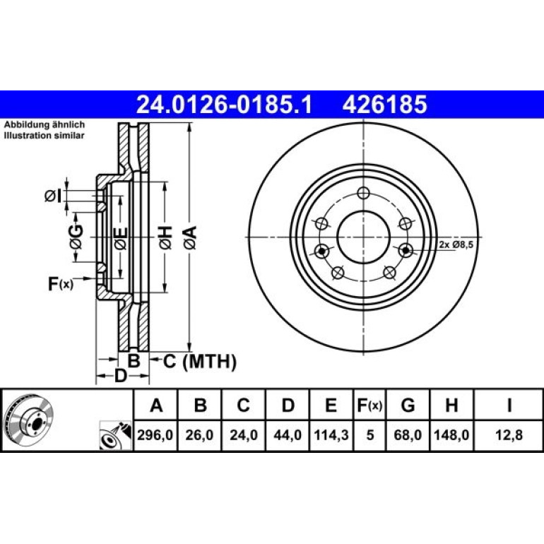 Bremsscheibe Nissan P. Qashqai/X-Trail 1.2-2.0 13 24.0126-0185.1 Bremsscheibe Nissan P. Qashqai/X-Trail 1.2-2.0 13 24.0126-0185.1