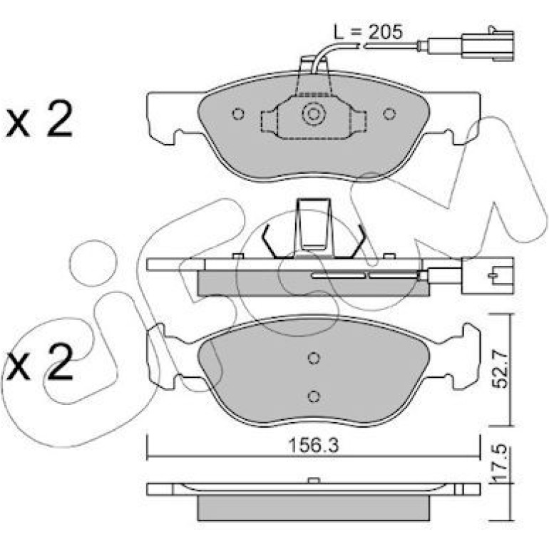 CIFAM Bremsbelagsatz, Scheibenbremse 822-082-1
