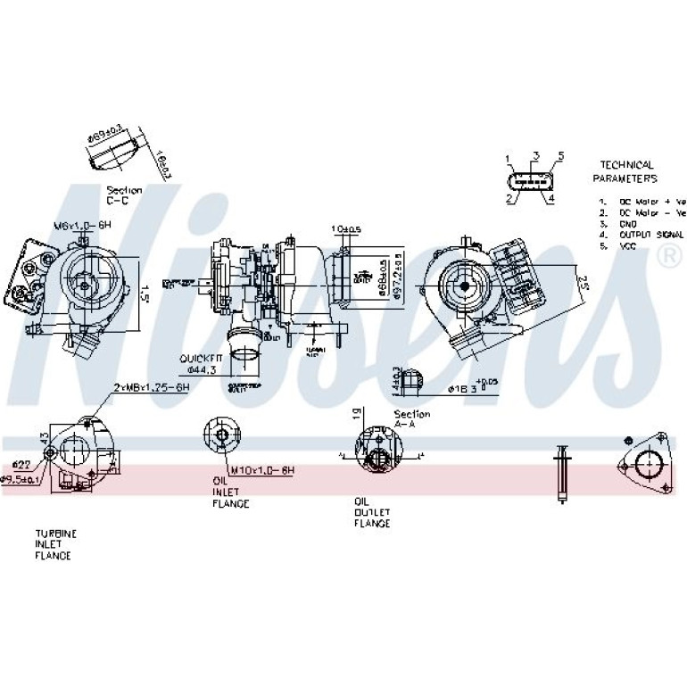 NISSENS Turbolader 93308 NISSENS Turbolader 93308