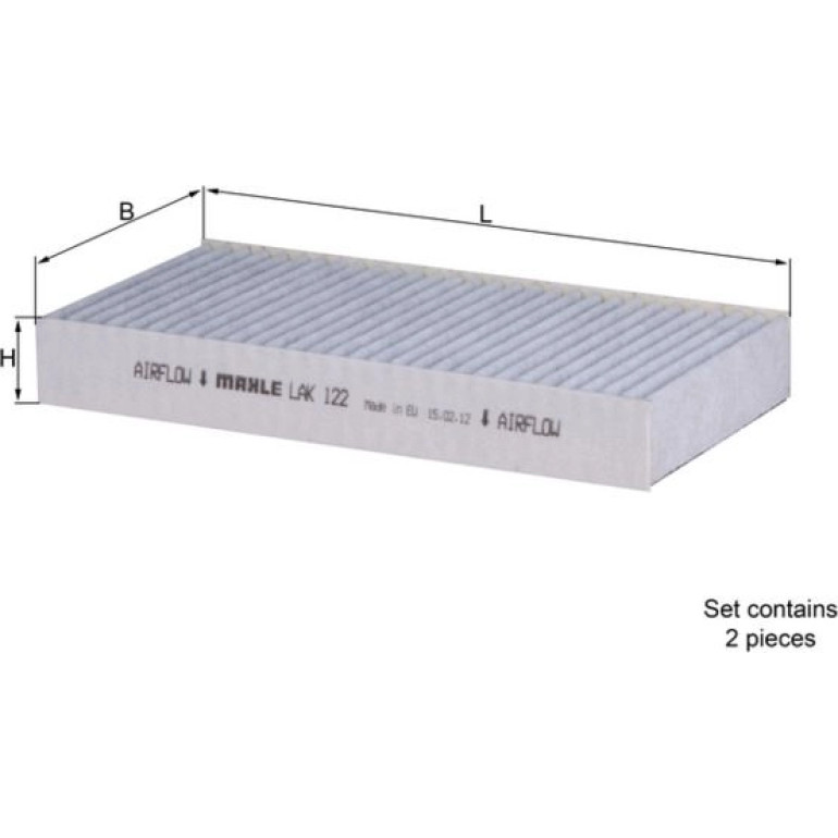 MAHLE Filter, Innenraumluft LAK 122/S MAHLE Filter, Innenraumluft LAK 122/S