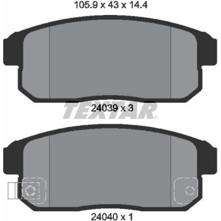 Bremsbelagsatz Mazda T. Rx8 03 2403901 Bremsbelagsatz Mazda T. Rx8 03 2403901