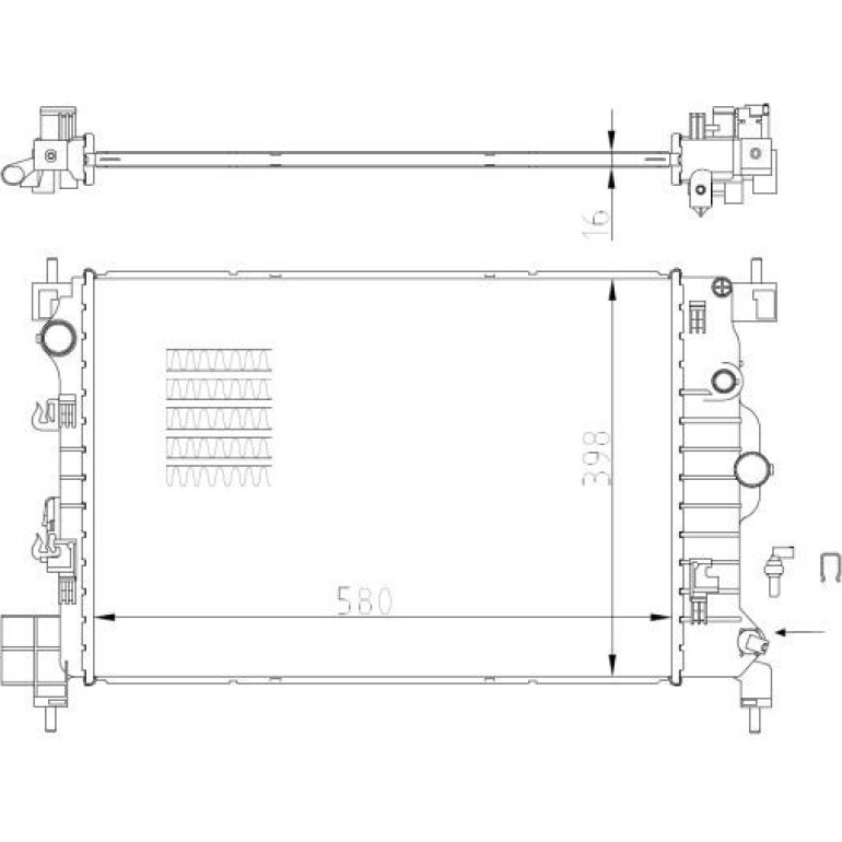 Kühler, Motorkühlung 550003 Kühler, Motorkühlung 550003