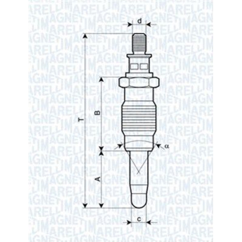 MAGNETI MARELLI Glühkerze 062900005304 MAGNETI MARELLI Glühkerze 062900005304