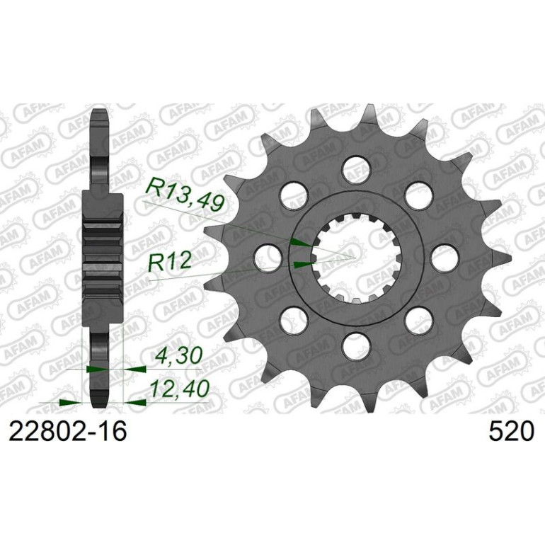 AFAM Ritzel 16 Zähne 22802-16 AFAM Ritzel 16 Zähne 22802-16