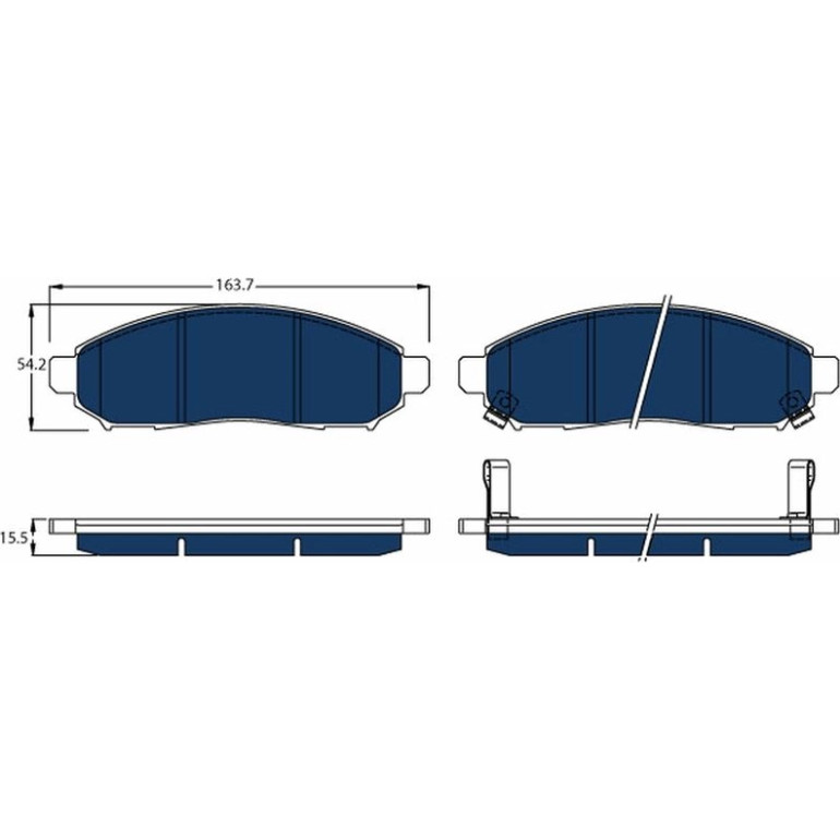 Bremsklötze Electric Blue GDB3520BTE Bremsklötze Electric Blue GDB3520BTE