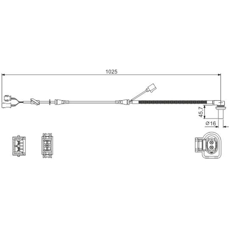 17 403 005 Sensor, Raddrehzahl VA 0 986 594 002 17 403 005 Sensor, Raddrehzahl VA 0 986 594 002