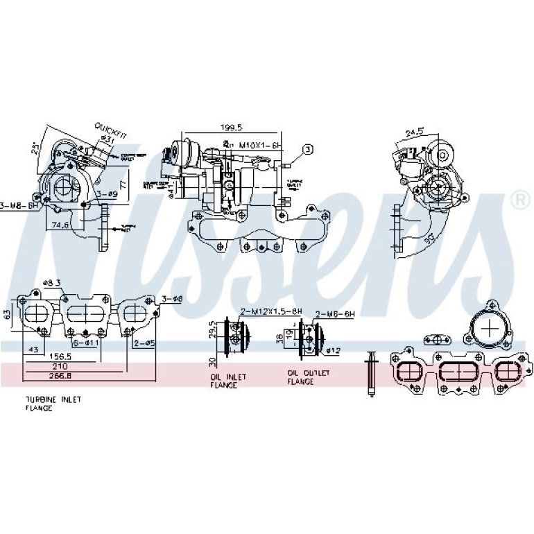 NISSENS Turbolader 93446 NISSENS Turbolader 93446