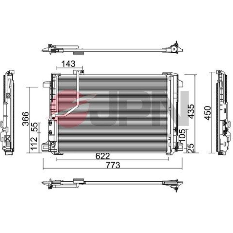 JPN Kondensator, Klimaanlage 60C9106-JPN JPN Kondensator, Klimaanlage 60C9106-JPN