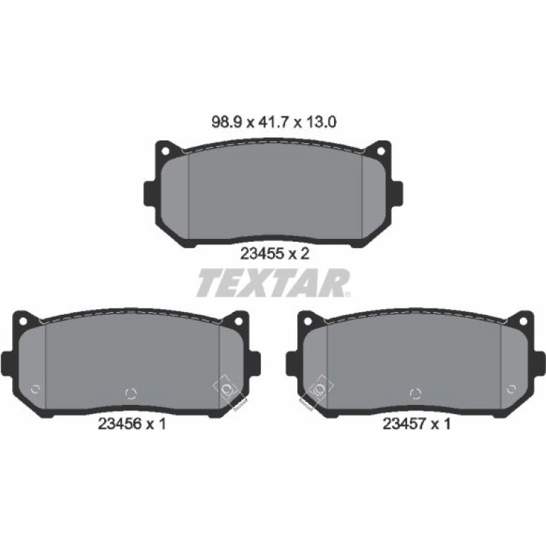 Bremsbelagsatz Kia T. Shuma 97-04/Clarus 2345501 Bremsbelagsatz Kia T. Shuma 97-04/Clarus 2345501