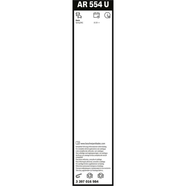 Bosch Scheibenwischer Aerotwin AR554U 3397016984 Bosch Scheibenwischer Aerotwin AR554U 3397016984