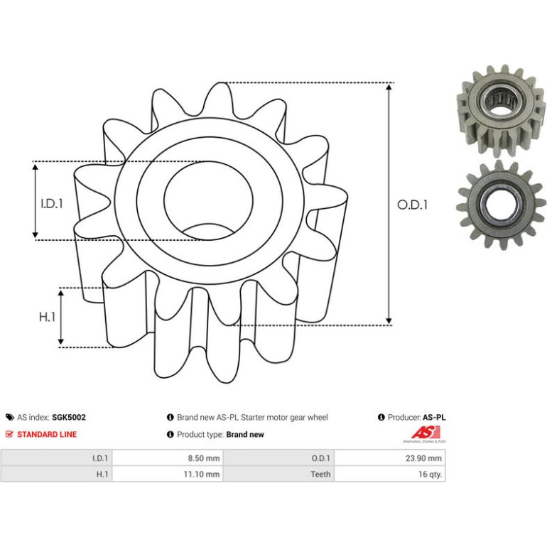 AS-PL Starterteile SGK5002 AS-PL Starterteile SGK5002