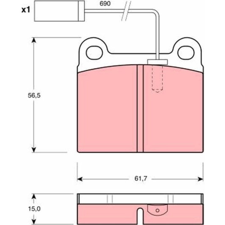TRW Bremsbeläge GDB1252