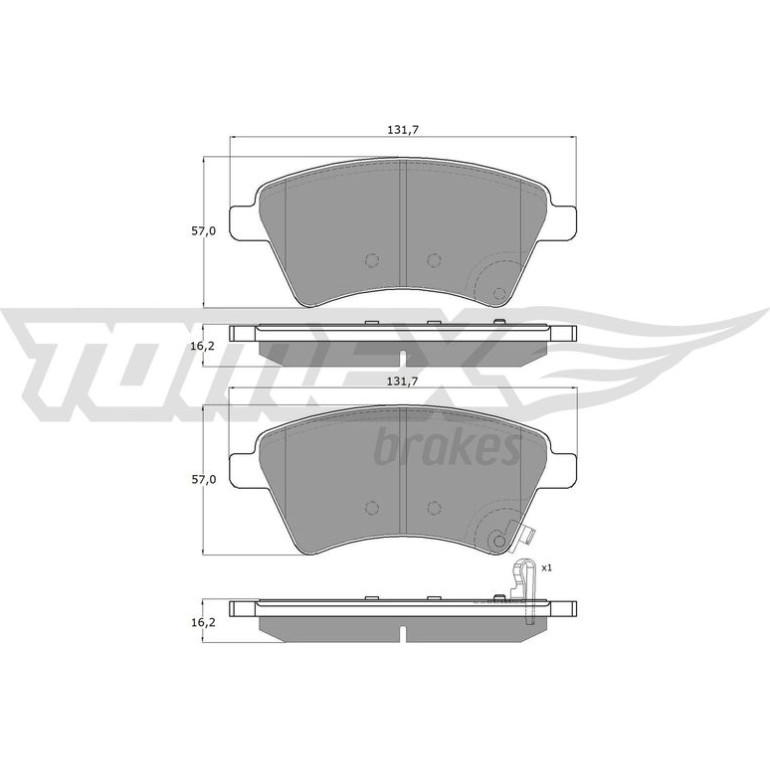 TOMEX brakes Bremsbelagsatz, Scheibenbremse TX 15-19 TOMEX brakes Bremsbelagsatz, Scheibenbremse TX 15-19