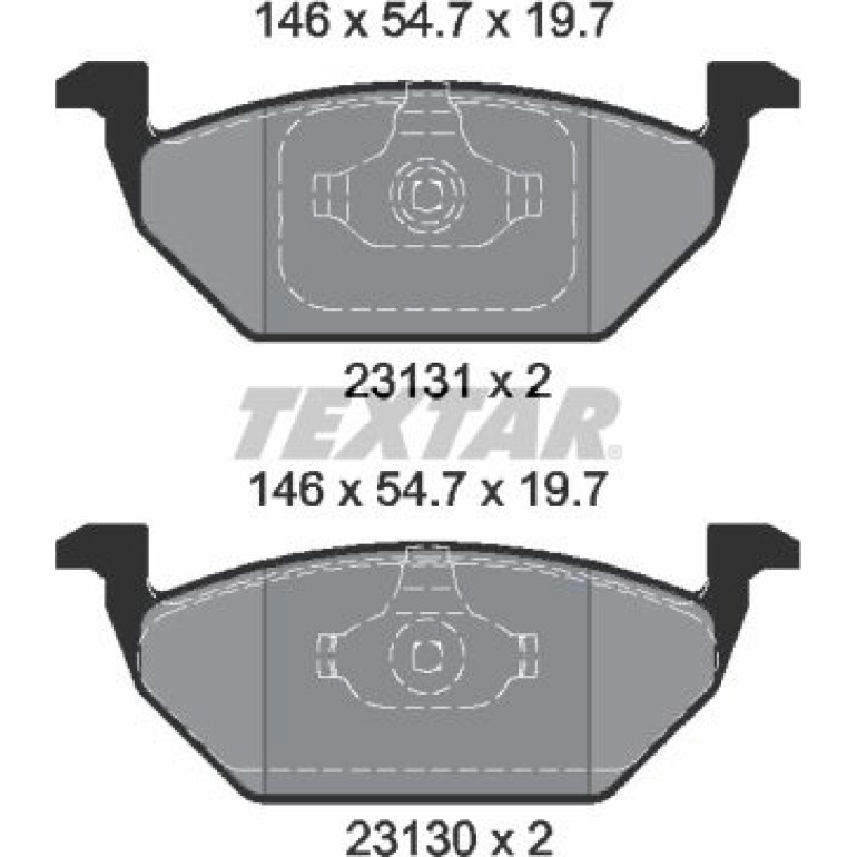 Bremsbelagsatz Vw P. A3/Bora/Golf 4/Polo/Octavia/Fabia/Ibiza Ohne Sensor 2313001 Bremsbelagsatz Vw P. A3/Bora/Golf 4/Polo/Octavia/Fabia/Ibiza Ohne Sensor 2313001