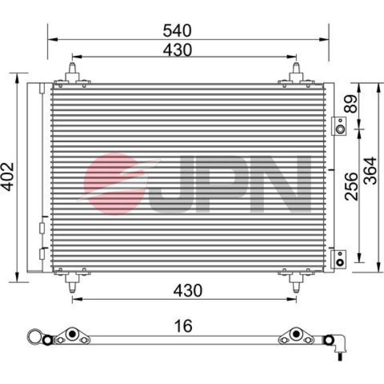 JPN Kondensator, Klimaanlage 60C9092-JPN JPN Kondensator, Klimaanlage 60C9092-JPN