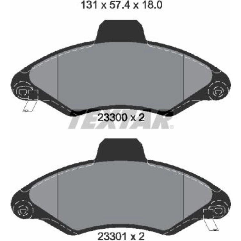 Bremsbelagsatz Ford P. Escort 90 2330002 Bremsbelagsatz Ford P. Escort 90 2330002