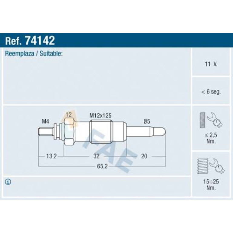 FAE Glühkerze 74142