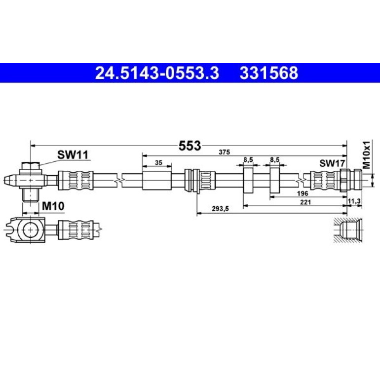 Bremsschlauch 24.5143-0553.3 Bremsschlauch 24.5143-0553.3